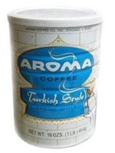 Turkish Style Ground Coffee (AROMA) (1 lb) 454g Can Free Shipping Online