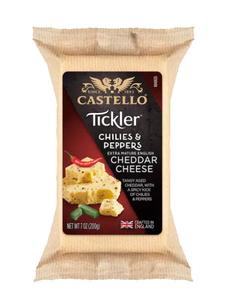 Tickler Cheddar Cheese, Chilies & Peppers (Castello) 7 oz Really Cheap