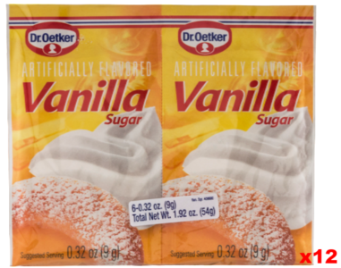 Vanilla Sugar, (Oetker) CASE 12x(6x0.32oz)54g Free Shipping For Sale