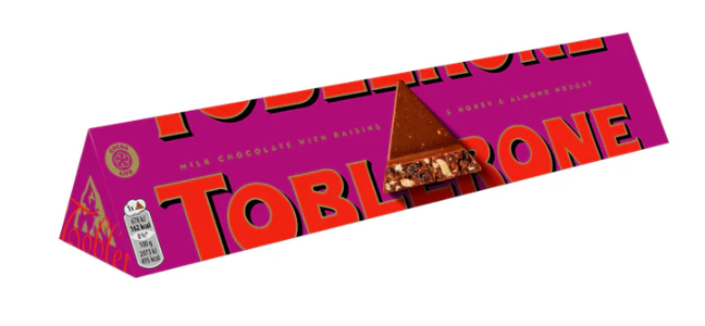 Toblerone Milk Chocolate, Fruit and Nut, 3.52oz (100g) Real For Sale