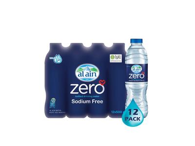 Al Ain Bottled Drinking Water Zero Sodium 500ml, Pack of 12 Inexpensive Cheap Online