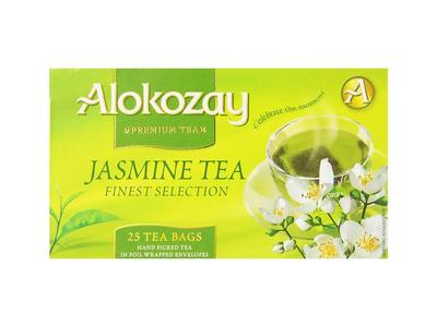 Alokozay Jasmine Green Tea - 25 Tea Bags in Foil Wrapped High Quality Cheap Pice