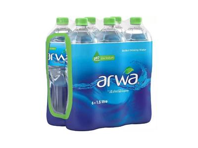 Arwa Bottled Drinking Water 1.5L, Pack of 6 Discount Cost