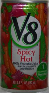 V8 Spicy Hot 100% Vegetable 5.5oz Sale Low Pice Fee Shipping