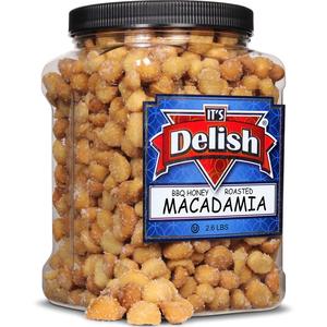 BBQ Honey Roasted Macadamia, 2.6 LBS  Jumbo Container Cheap Sale Pay With Paypal