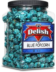 Blue Raspberry Flavored Popcorn – 16 Oz Jumbo  Container Free Shipping Shop Offer