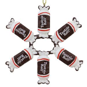 4" Brown and White Tootsie Roll Chewy Chocolate Candy Christmas Snowflake Ornament Buy Cheap Wide Range Of