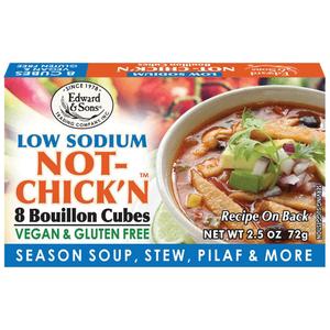 Edward & Sons Low Sodium Not-Chick'n Bouillon Cubes - 72g Wide Range Of Sale Online