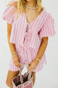 Wiley Stripe Set - Candy Pink Free Shipping Cheap Pice