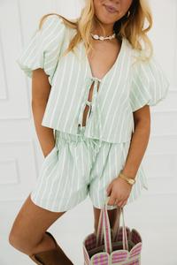 Wiley Stripe Set - Apple Green Cheap Original