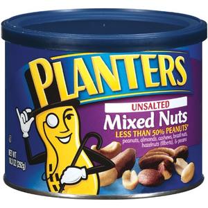 Planters Unsalted Mixed Nuts 10.3oz Discount Latest