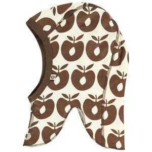 Retro Apples Reversible Hood in Bison - Wool & Bamboo Mix - 1 Left Size 7-8 years Cheap Low Pice