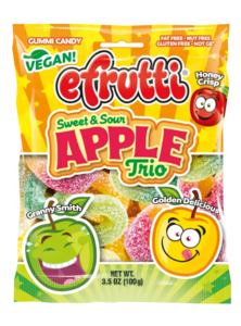Efrutti Gummi Apple Trio 3.5 oz. Bag Free Shipping Cheap