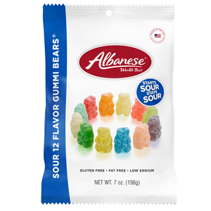 Sour 12 Flavor Gummi Bears 7 oz. Peg Bag Best Deals