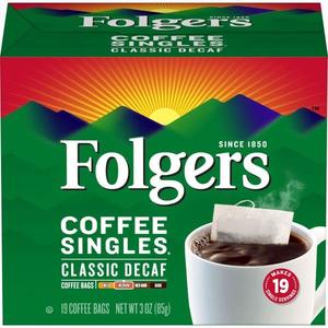 Folgers Coffee Singles Decaf 19s Sale Recommend