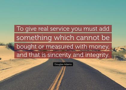 Sincerity and integrity Outlet Recommend