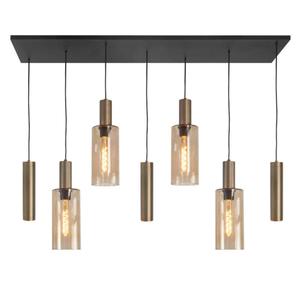Moderne Hanglamp | Zwart | 3 x GU10 Messing kokers | 4 x E27 Messing gouden lampenkap Cheap Brand New Unisex