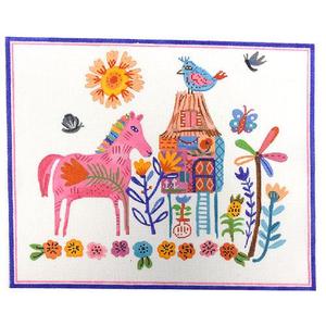 House on Stilts with Pink Horse - Carolyn Gavin Outlet Cheap