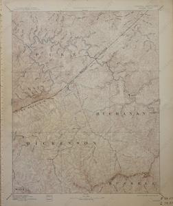 1909 - Grundy (Virginia, Kentucky) - Antique Map Finishline For Sale