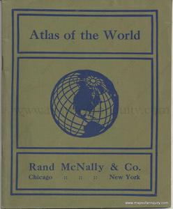 1917 - Atlas of the World - Antique Sale Footlocker