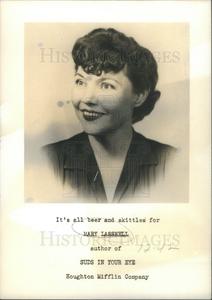 1942 Press Photo Mary Lasswell Author of "Suds in Your Eye" Discount Outlet Store
