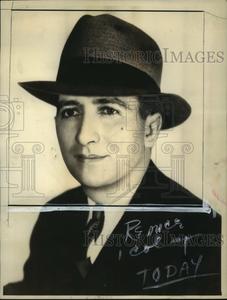 1934 Press Photo Jerry Hoffman of Hollywood News Clearance Visit New
