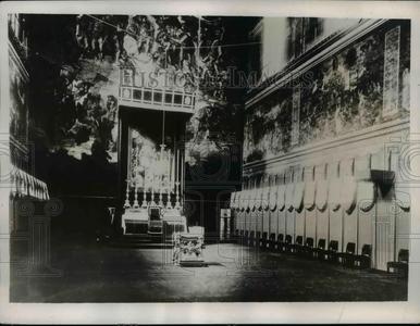 1937 Press Photo View of The Sistine Chapel of Vatican After Electing a New Pope On Hot Sale