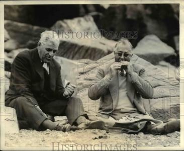 1936 Press Photo Men Biting Dogs - cvb07774 Clearance Store For Sale