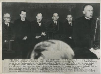 1949 Press Photo Joseph Cardinal Mindszenty/Treason Trial/Budapest Hungary With Paypal Online