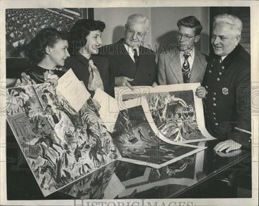 1948 Press Photo Fire Prevention Betty School Annual 100% Original Sale Online