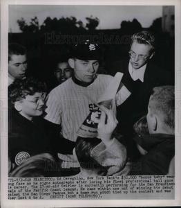 1951 Press Photo Ed Cereghino, San Francisco Seals Clearance 100% Original