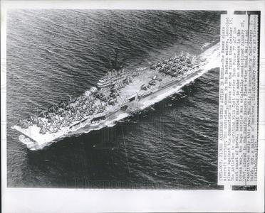 1951 Press Photo USS Antietam Korea Essex Class Aircraft Carrier 2025 Newest Sale Online