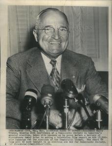1952 Press Photo Harry Truman Democratic General Election Outlet Manchester Great Sale
