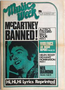 Beatles (Paul McCartney) - Music Week Free Shipping View