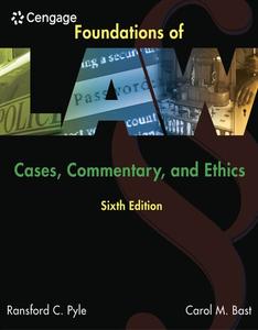 Foundations of Law : Cases, Commentary and Ethics Clearance Amazon