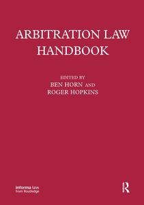Arbitration Law Handbook Authentic For Sale