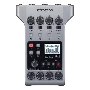 Zoom PodTrak P4 Podcast Recorder, Battery Powered, 4 Microphone Inputs, 4 Headphone Outputs, Phone and USB Input for Remote Interviews, Sound Pads, 2-In/2-Out Audio Interface Free Shipping Cheap