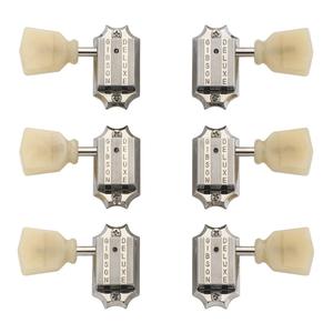 Gibson MH050 Deluxe Yellow Key Guitar Tuner Set-Vintage Nickel Clearance Sast