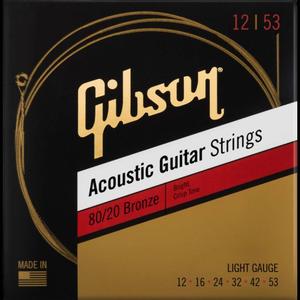 Gibson G-BRW12 80/20 Bronze Acoustic Guitar Strings Light Gauge 12-53 Cheap Sale Countdown Package