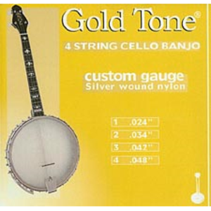 Gold Tone CES4 Silverwound Nylon 4-String Cello Banjo Strings Custom 22-54 Clearance Outlet