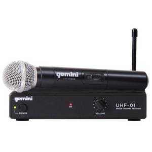 Gemini UHF-01M Handheld Wireless Microphone System, F2 Band Get Authentic