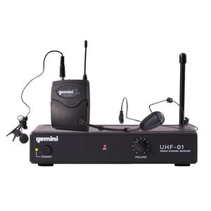 Gemini UHF-01HL Headset Lavalier Wireless Microphone System, F3 Band Outlet Sale Online