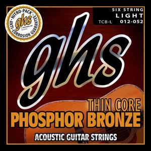 GHS TCB-L Thin Core Phosphor Bronze Acoustic Guitar Strings Light 12-52 For Nice Cheap Price