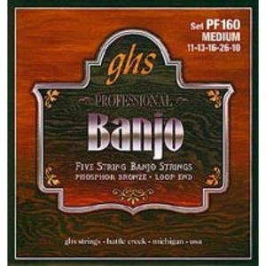 GHS PF160 Phosphor Bronze Loop End 5-String Banjo Strings Medium Discount Latest