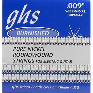 GHS BNR-XL Burnished Nickel Rockers Pure Nickel Roundwound Electric Guitar Strings Extra Light 9-42 Outlet Deals