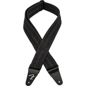 Fender Wrangler Denim Guitar Strap-Washed Black Stitch Discount Low Pice