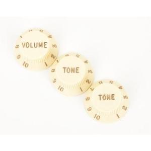 Fender Stratocaster Knobs 1-Volume/2-Tone-Aged White Enjoy Online
