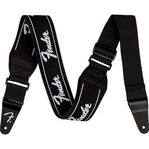 Fender Swell Neoprene 2.5" Guitar Strap-Black/White Running Logo Fashionable Cheap Pice