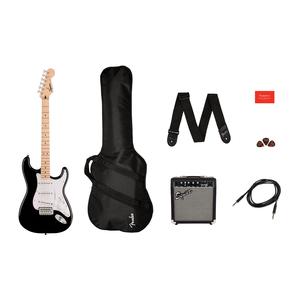 Fender Squier Sonic Stratocaster Electric Guitar Pack with Frontman 10G Amp, Gig Bag, Cable, Strap & Picks-Black Fashionable Cheap Pice