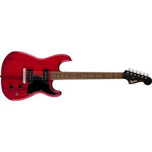 Fender Squier Paranormal Strat-O-Sonic Electric Guitar LRL-Crimson Red Transparent Sale Lowest Pice